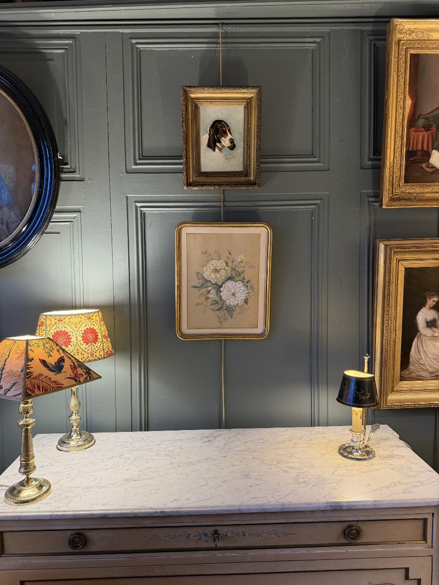 Portrait de chien de Albert de Gesne, daté 1903-photo-6