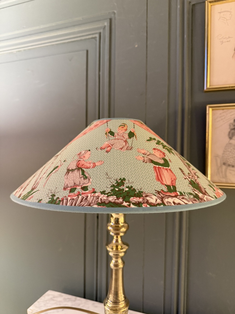 Chiseled Bronze Lamp, Height 44 Cm-photo-2