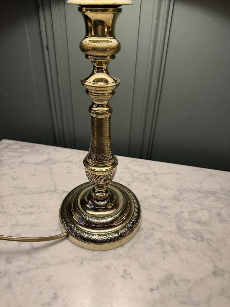 Chiseled Bronze Lamp, Height 44 Cm-photo-5