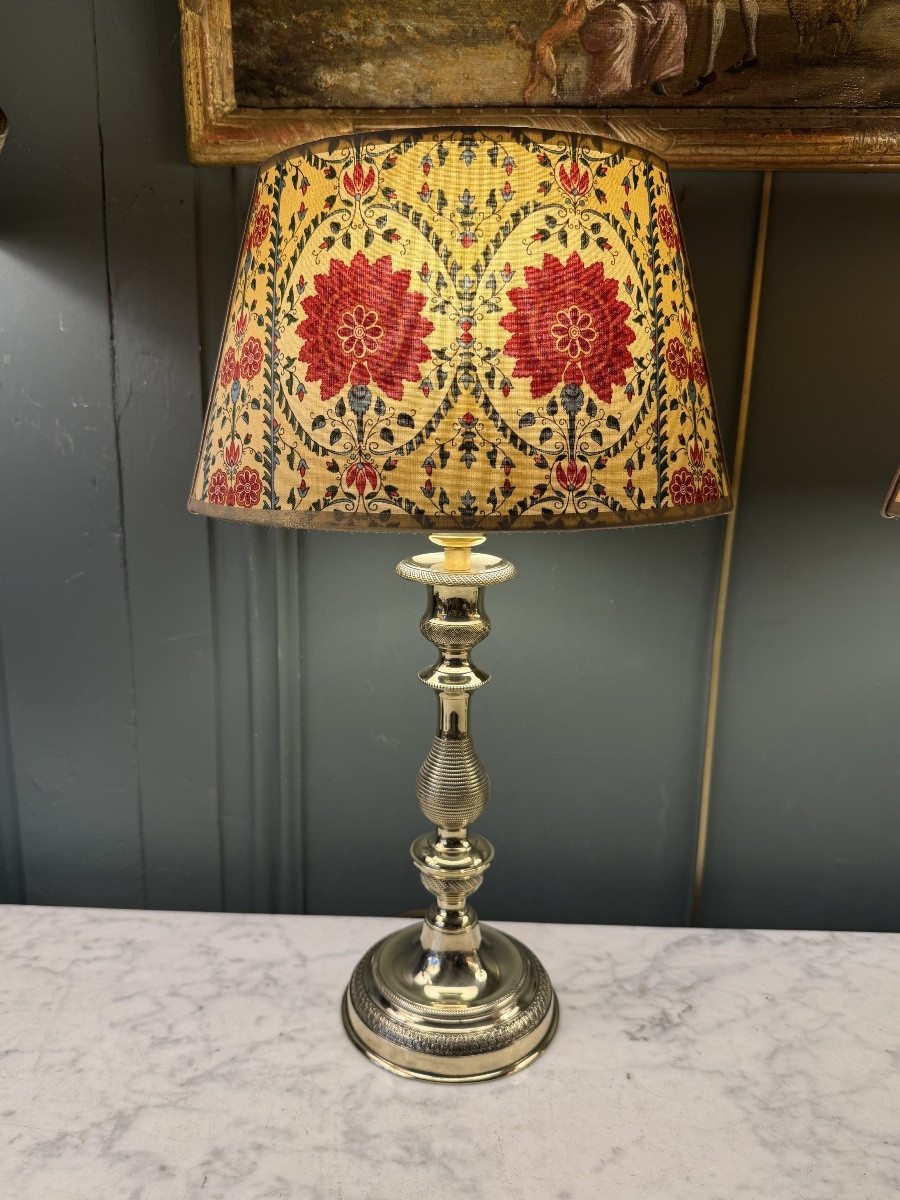 Pair Of 19th-century Bronze Lamps, 42 Cm High-photo-2