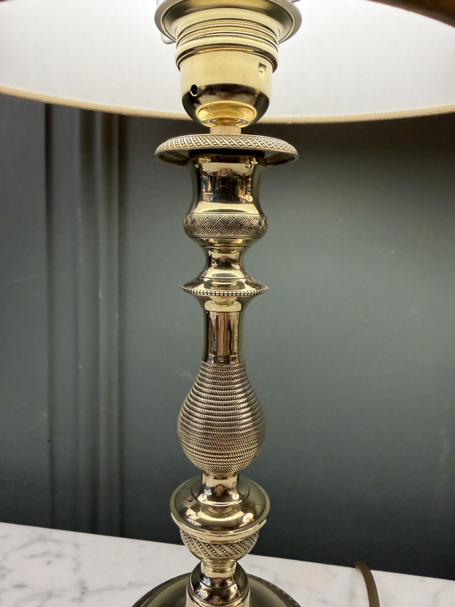 Pair Of 19th-century Bronze Lamps, 42 Cm High-photo-5