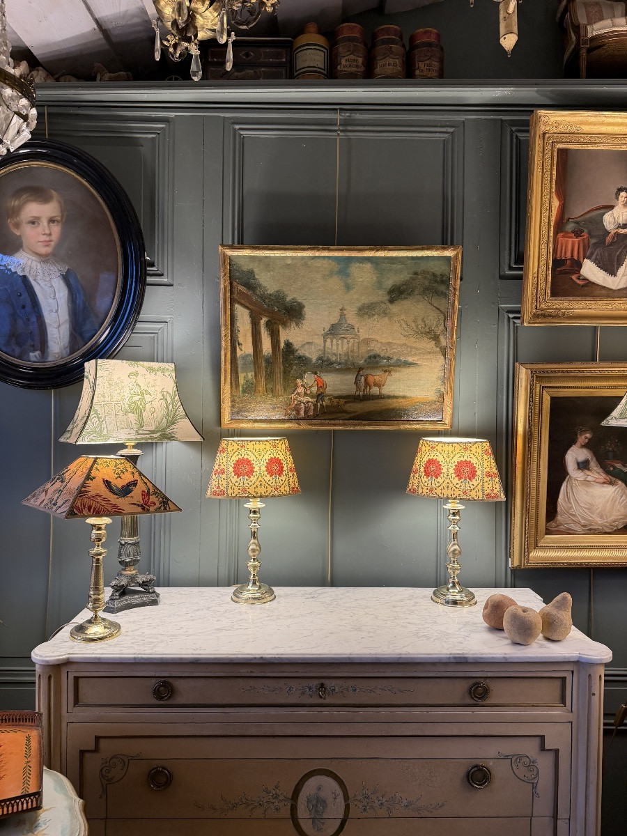 Pair Of 19th-century Bronze Lamps, 42 Cm High-photo-8