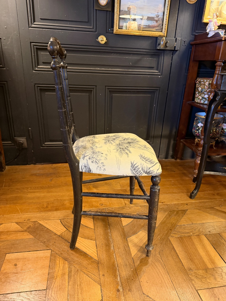 Napoleon III Blackened Wood Chair-photo-2