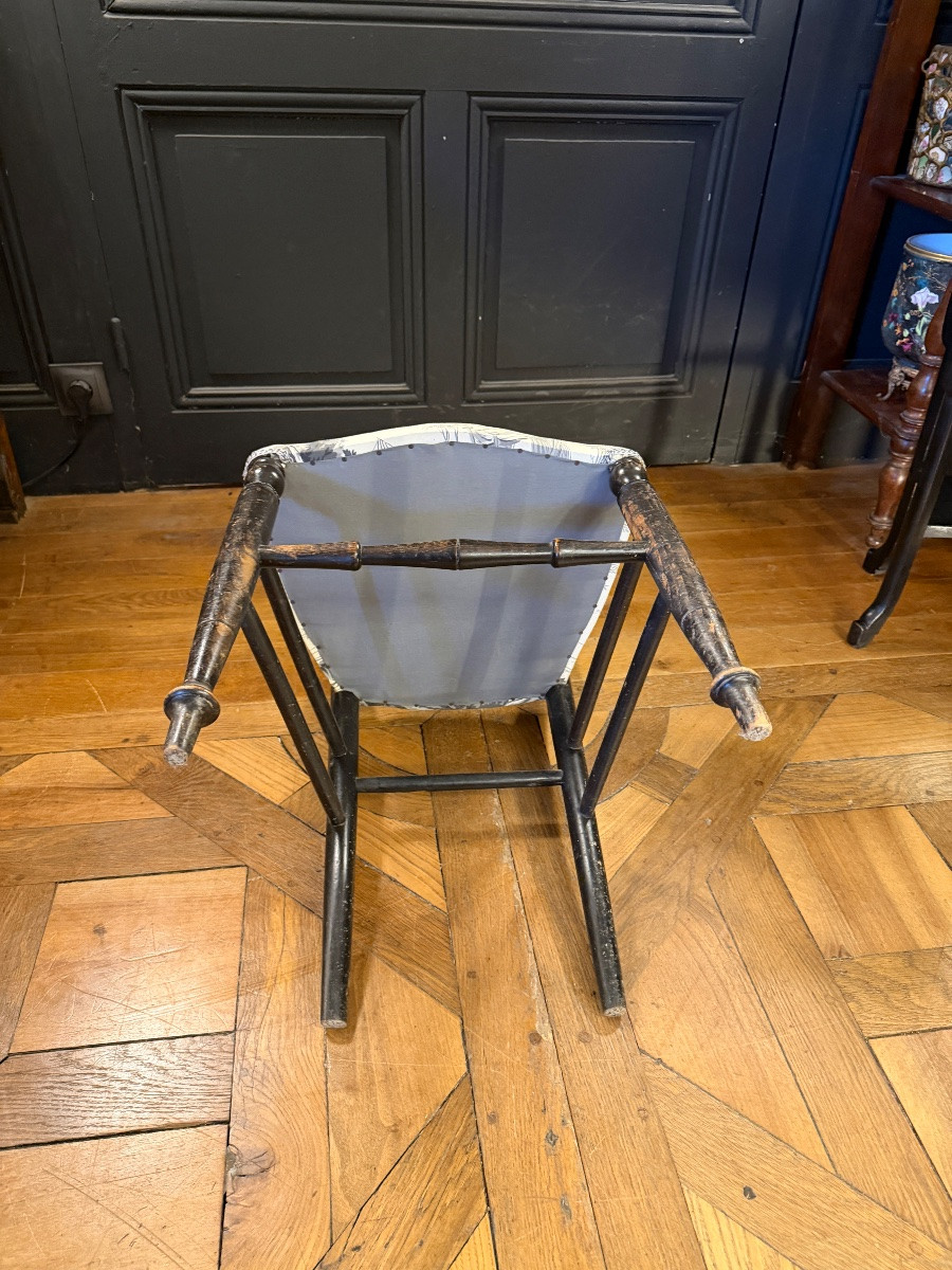 Napoleon III Blackened Wood Chair-photo-5