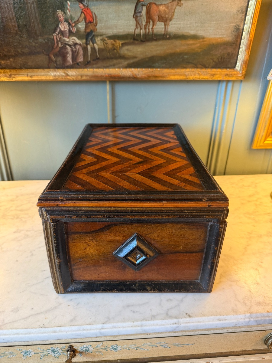 Coffret en marqueterie XIXème-photo-4