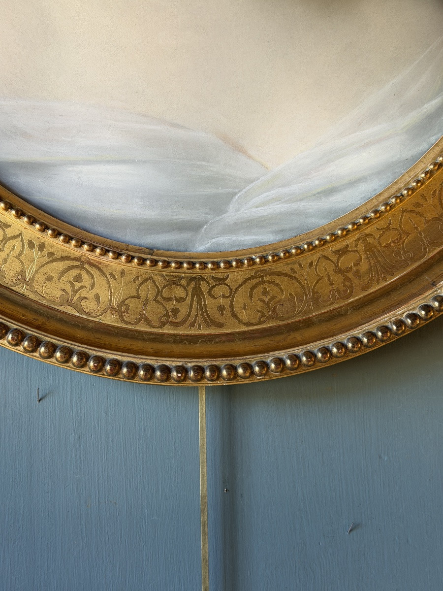 Portrait de dame par Adolphe  Finck, Pastel daté 1855-photo-1