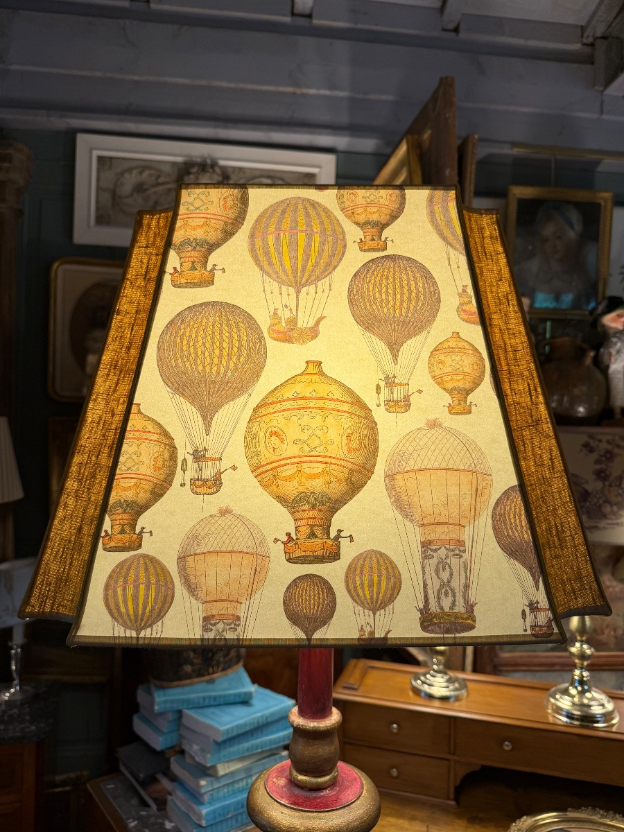 Floor Lamp In Painted Wood, Height 175 Cm-photo-5