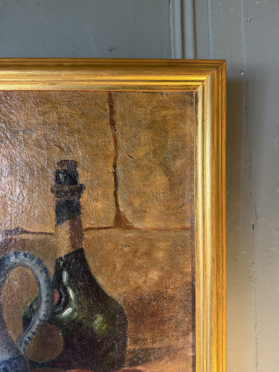 Still Life With Peaches, Grapes And Benedictine Liqueur-photo-4