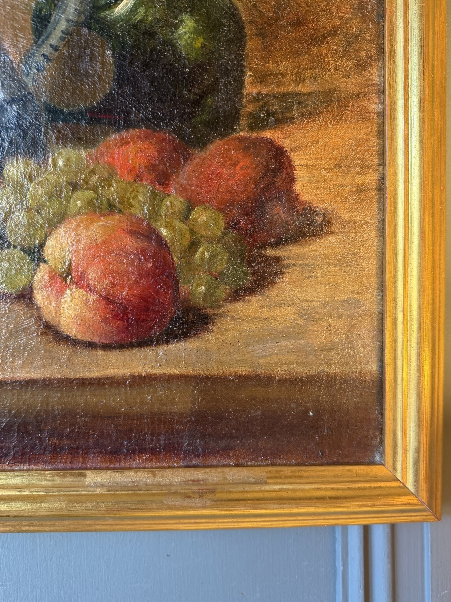 Still Life With Peaches, Grapes And Benedictine Liqueur-photo-1