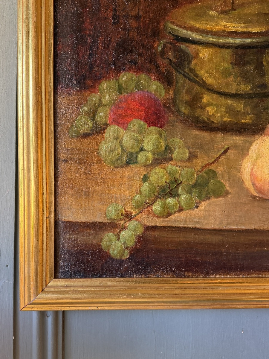 Still Life With Peaches, Grapes And Benedictine Liqueur-photo-2