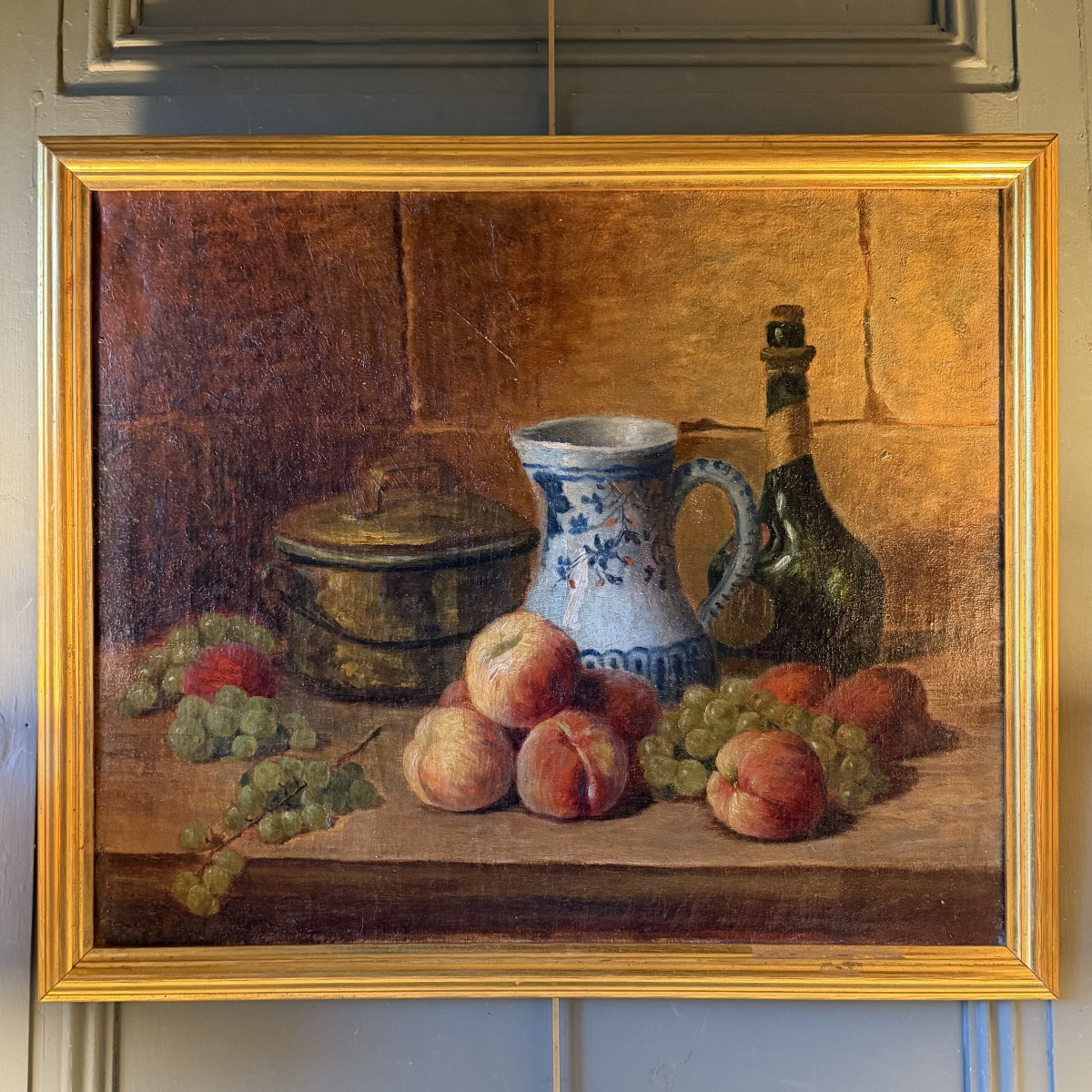 Still Life With Peaches, Grapes And Benedictine Liqueur