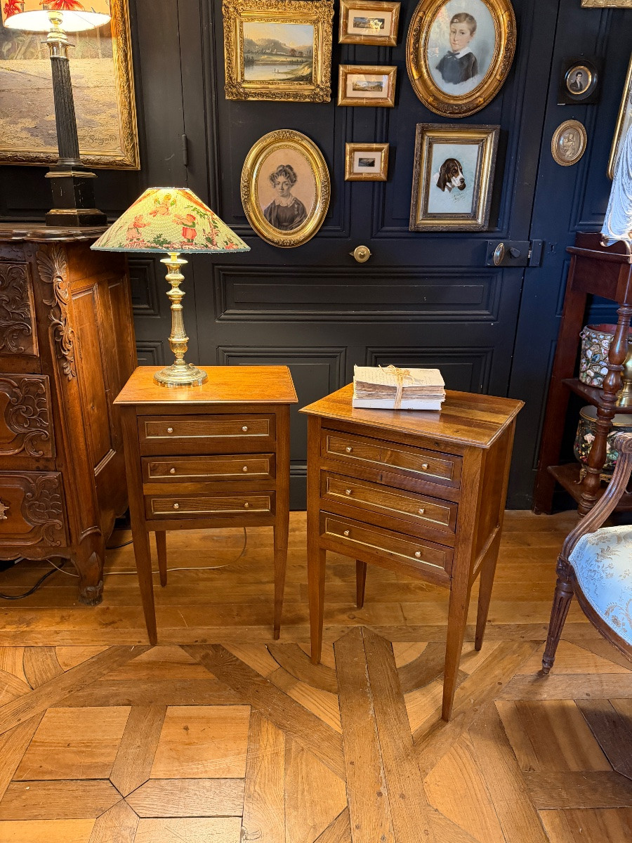 Paire de chevets de style Louis XVI-photo-7
