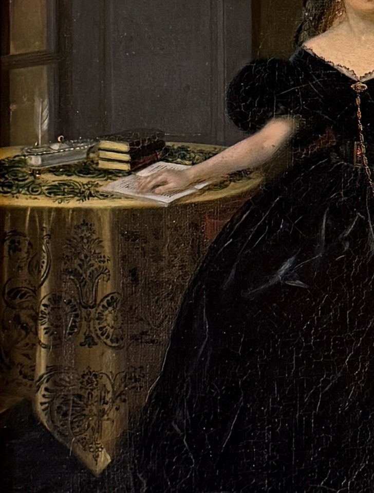 Portrait de dame dans son intérieur vers 1835-photo-4