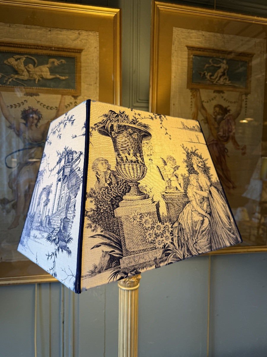 Large Gilt Bronze Lamp, 19th Century, Height 80 Cm-photo-2