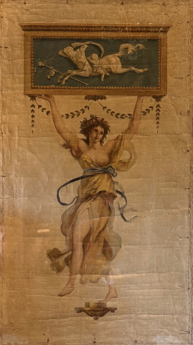 L'éducation d'Achille par le centaure Chiron, Allégorie dans le goût Pompéien-photo-2