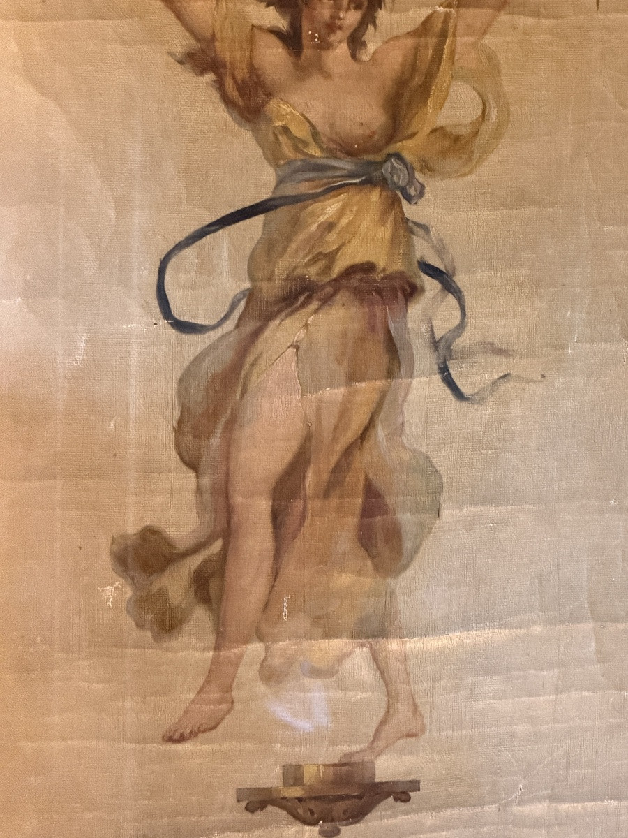 L'éducation d'Achille par le centaure Chiron, Allégorie dans le goût Pompéien-photo-4