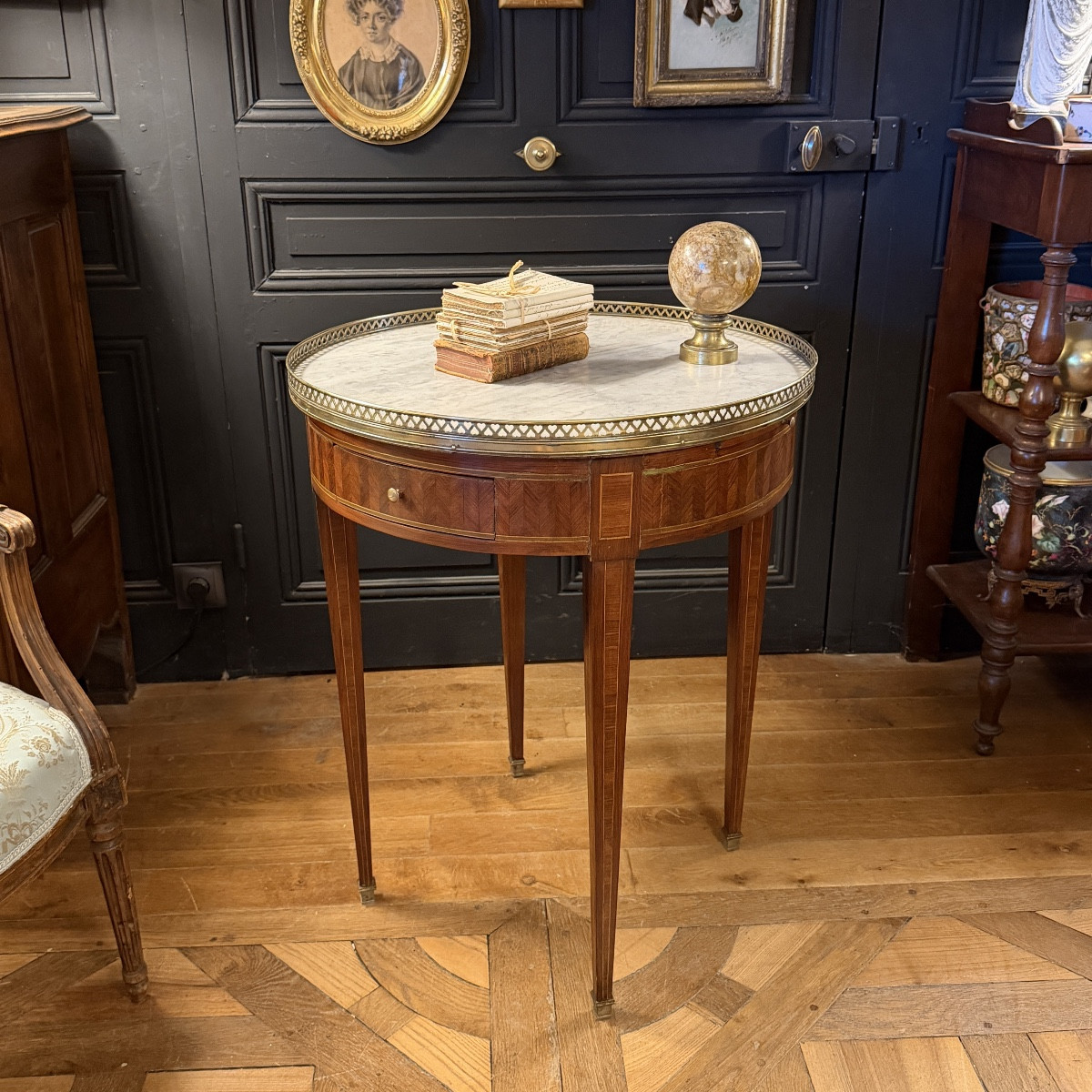 Marquetry Hot-water Bottle Table