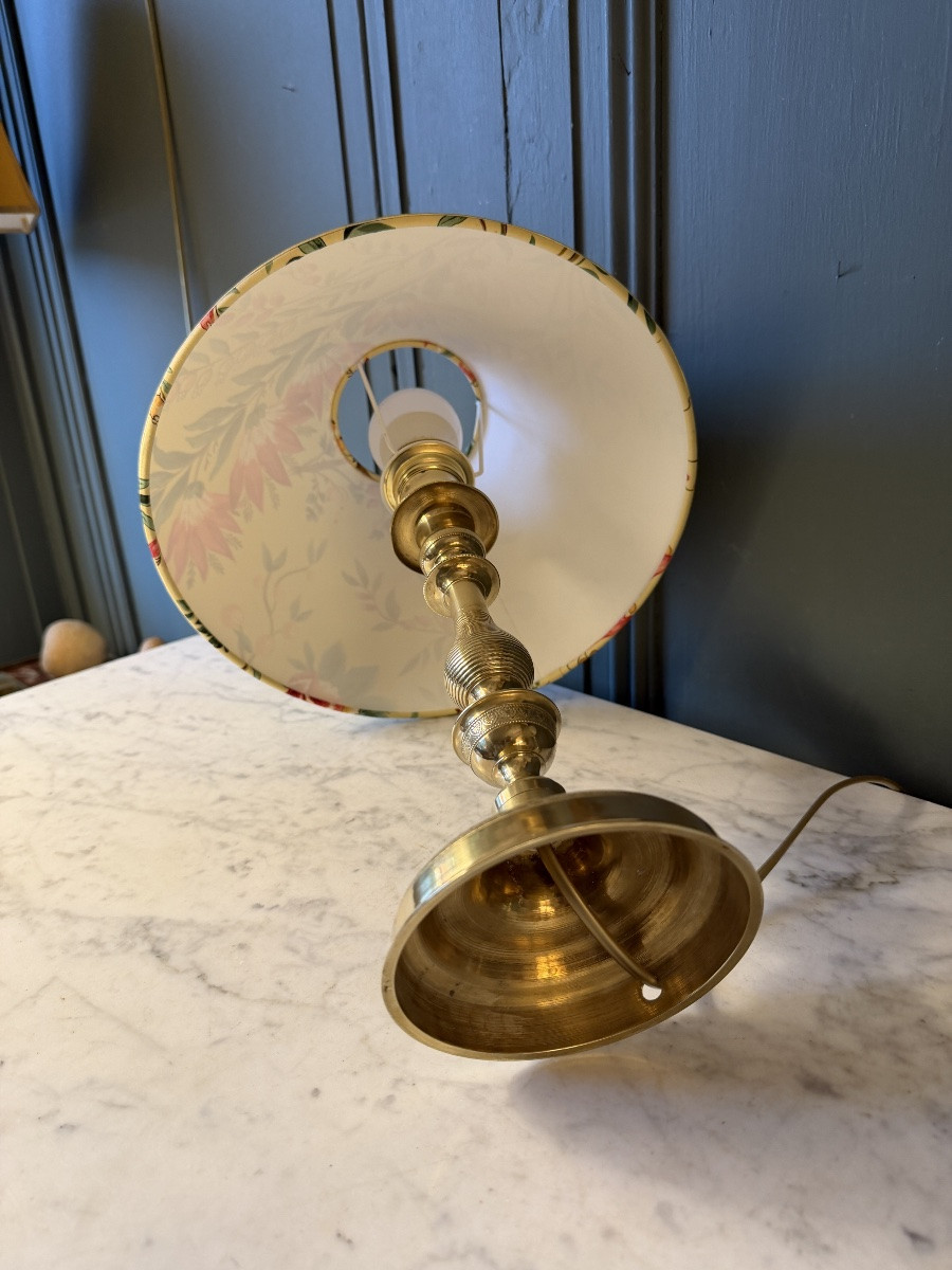 Pair Of Bronze Lamps, 19th Century, Height 42 Cm-photo-7