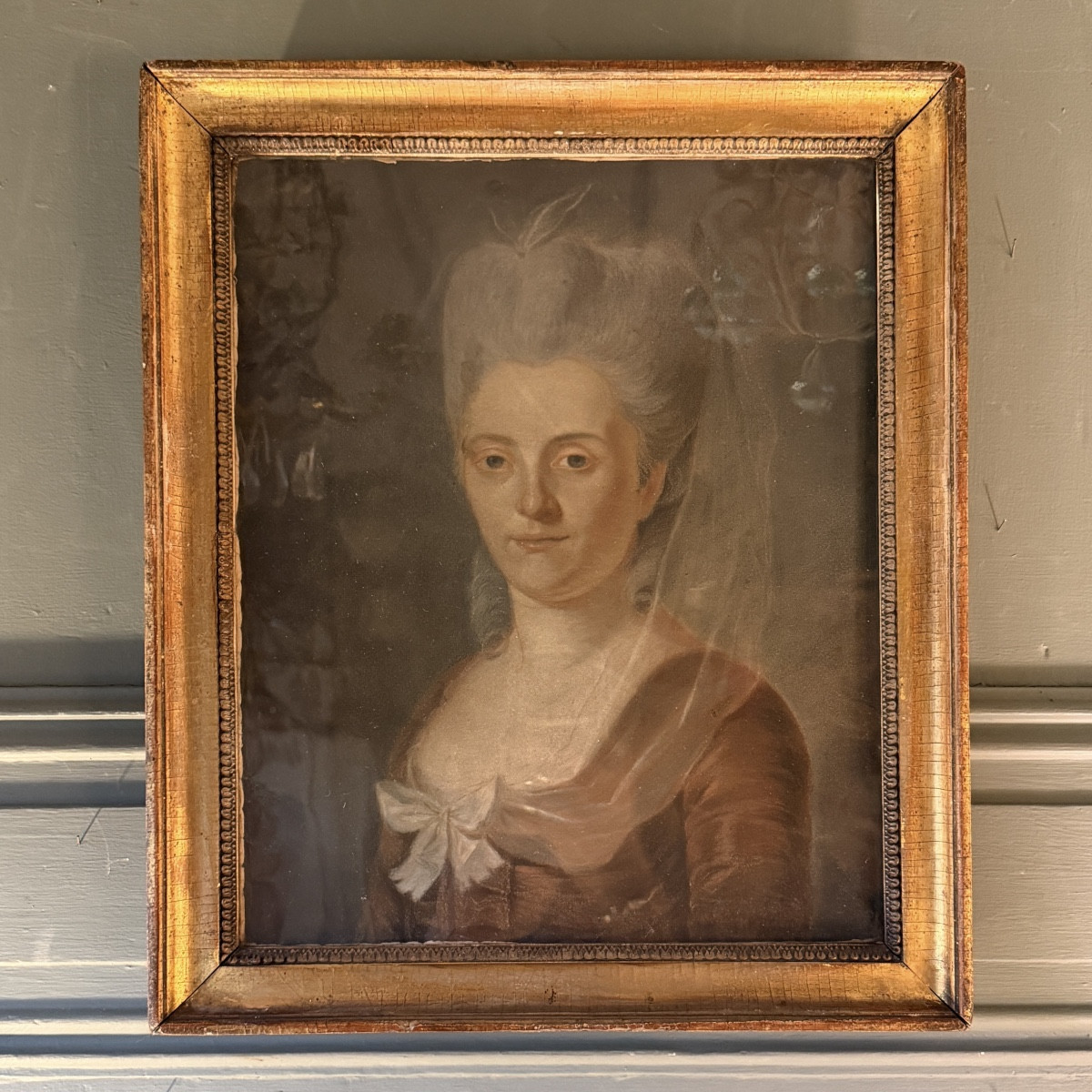 Portrait de dame, pastel XVIIIème