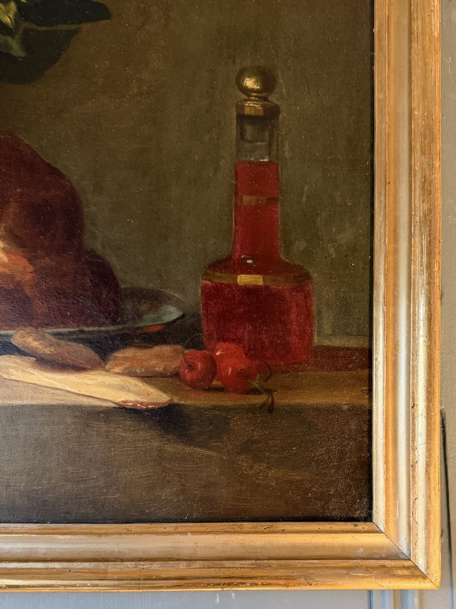 La Brioche d'après Chardin, datée 1880-photo-1