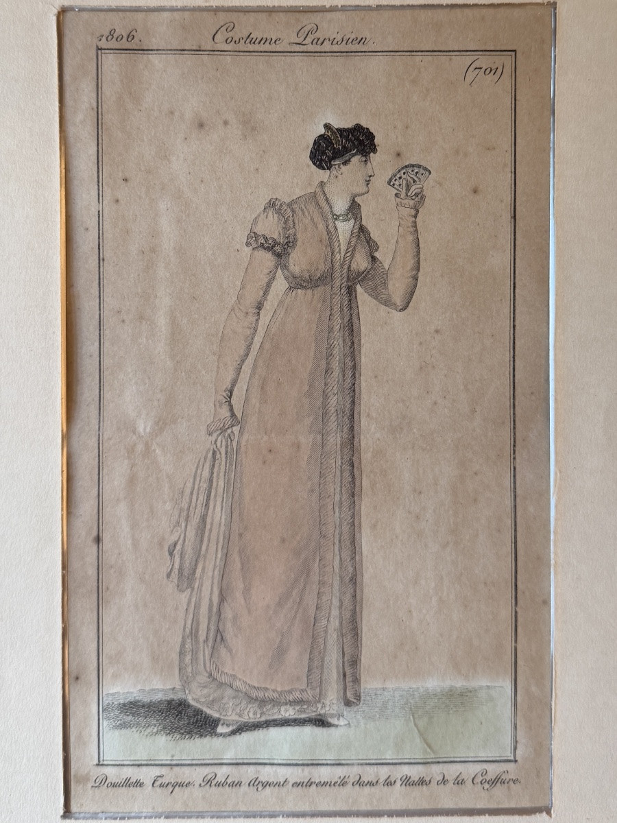 Le Costume Parisien, Pair Of Early 19th Century Fashion Prints-photo-2