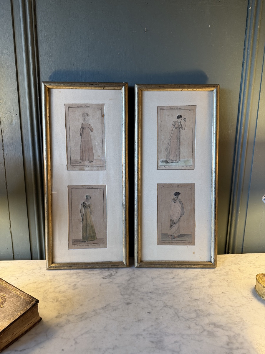 Le Costume Parisien, Pair Of Early 19th Century Fashion Prints-photo-4