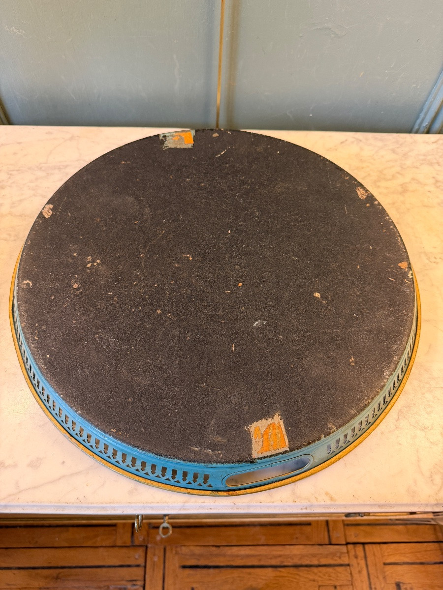 Plateau en tôle peinte, Diamètre 41 cm-photo-6