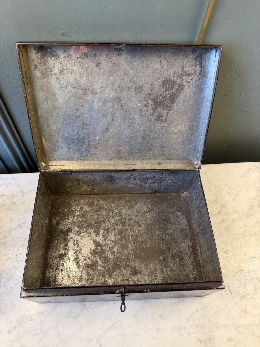 Painted Tin Box, Napoleon III Period-photo-5