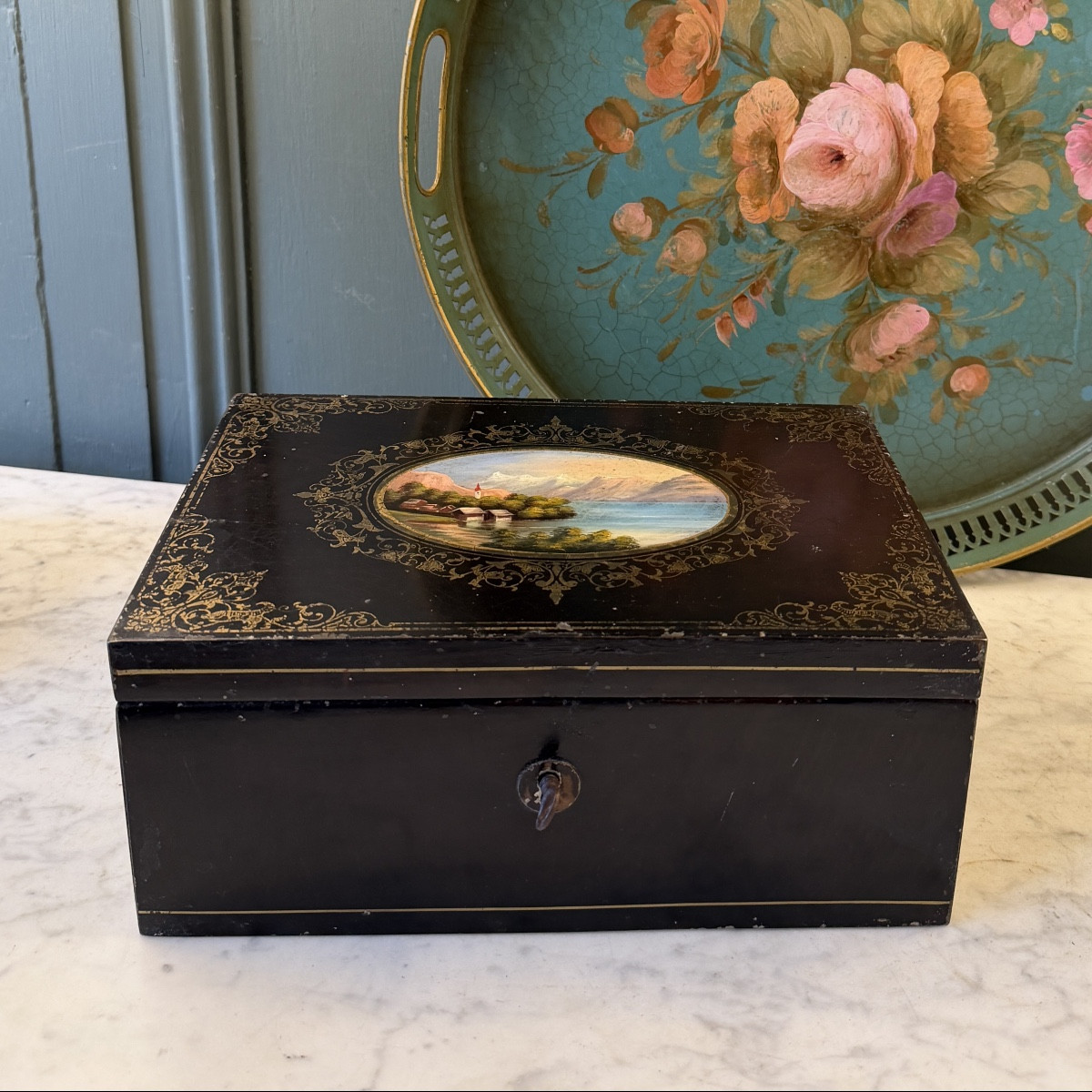 Painted Tin Box, Napoleon III Period