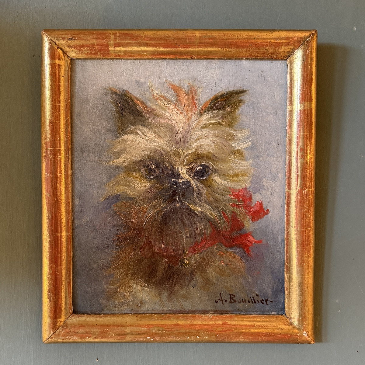 Portrait Of A Dog By Amable Bouillier