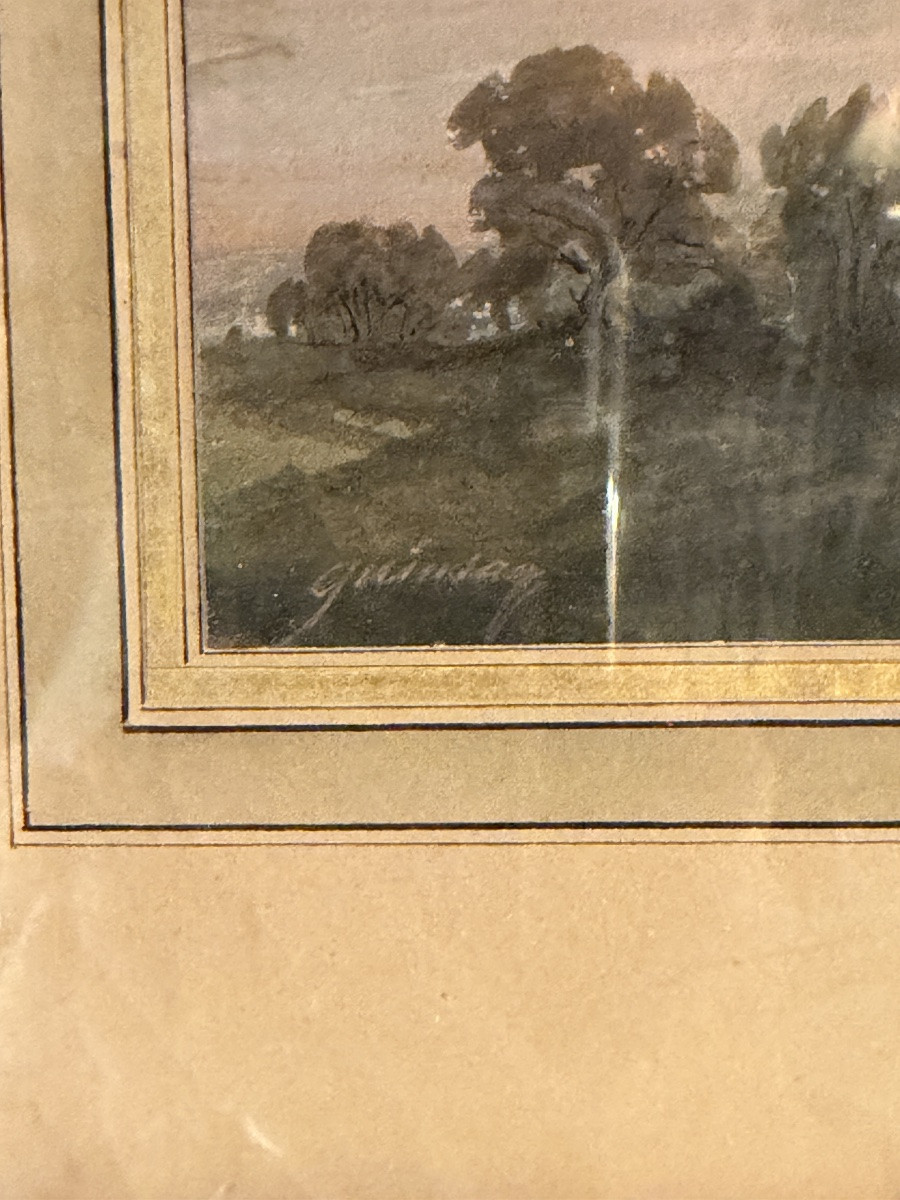 The Hills, Landscape By Charles Quinsac 19th Century-photo-3