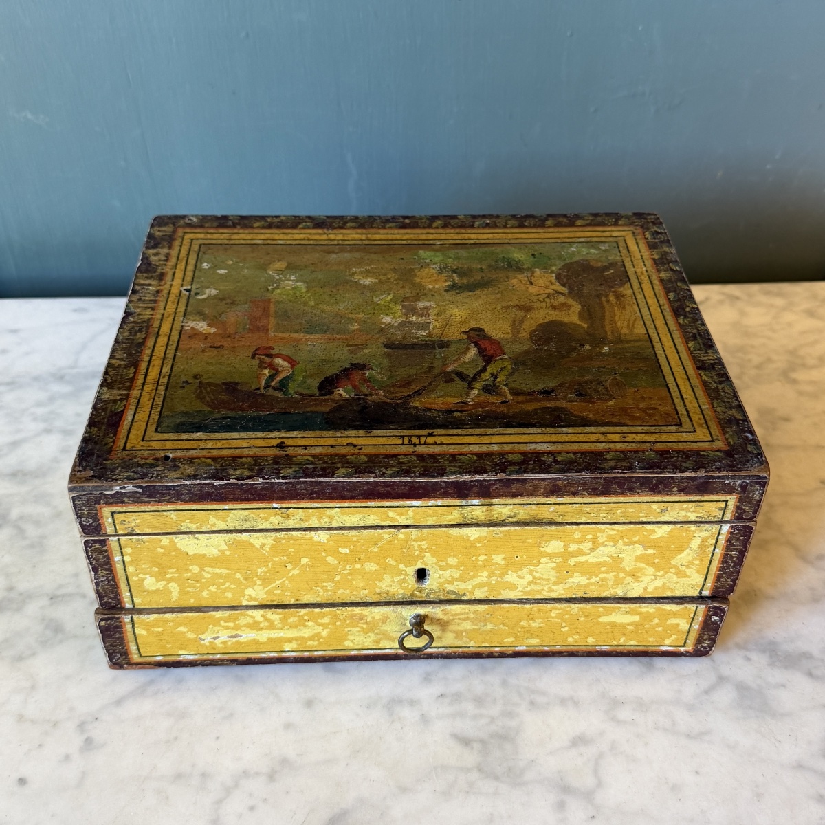 Early 19th Century Lacquered Wood Box