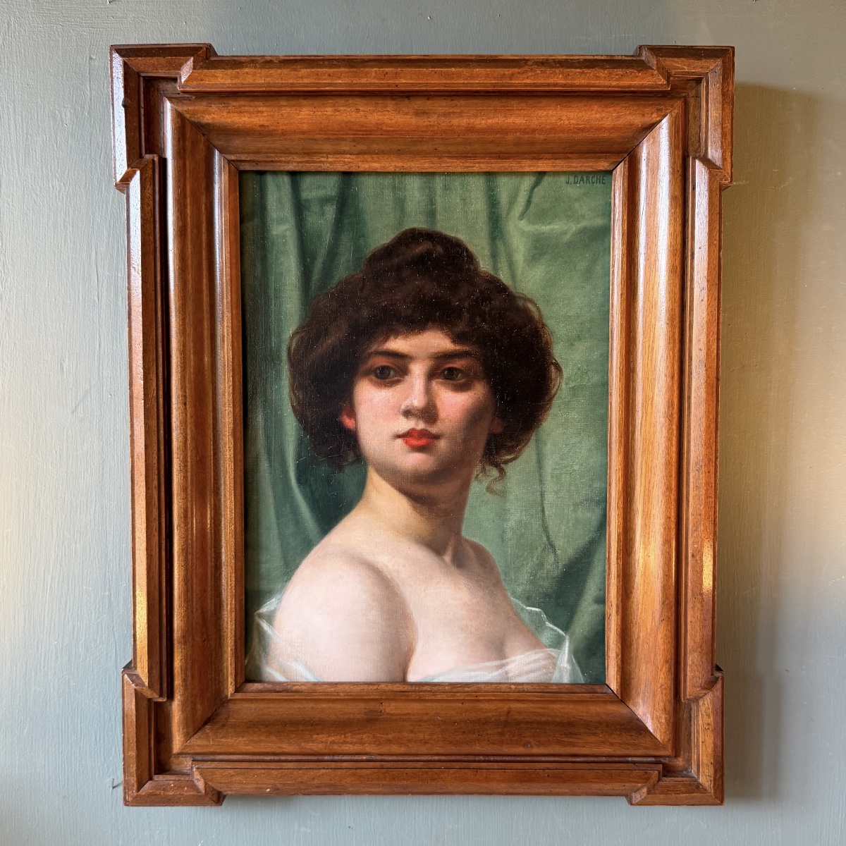 Portrait Of A Belle époque Lady, By Joseph Darche, Circa 1900-photo-5