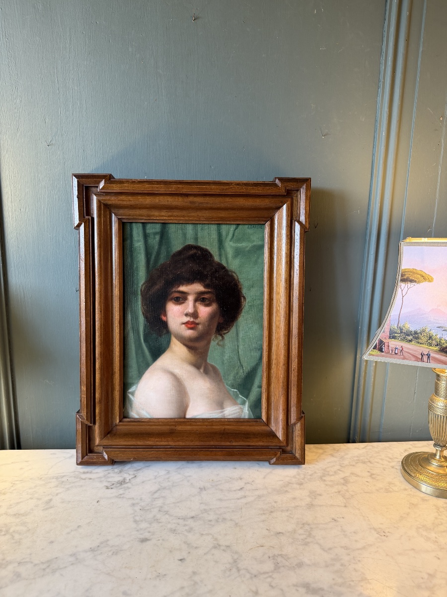 Portrait Of A Belle époque Lady, By Joseph Darche, Circa 1900-photo-6