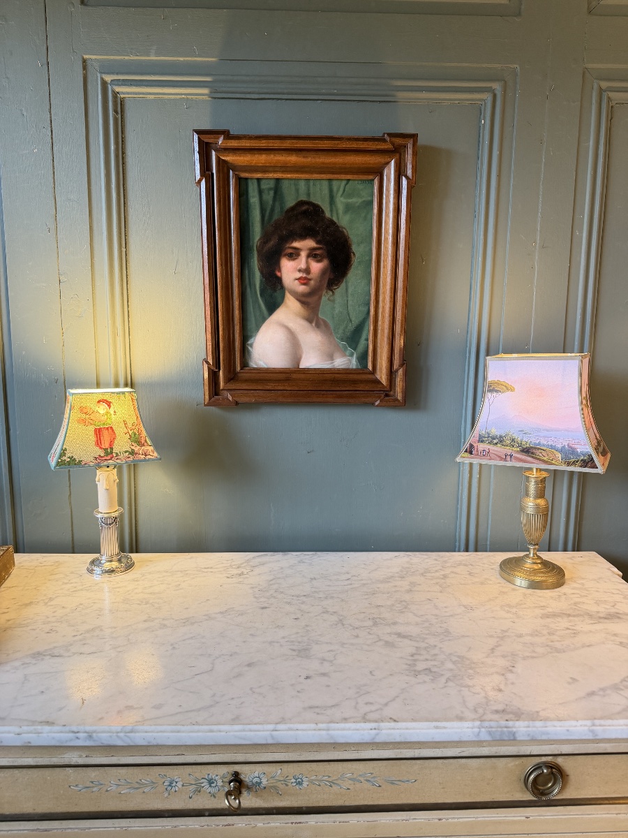 Portrait Of A Belle époque Lady, By Joseph Darche, Circa 1900-photo-8