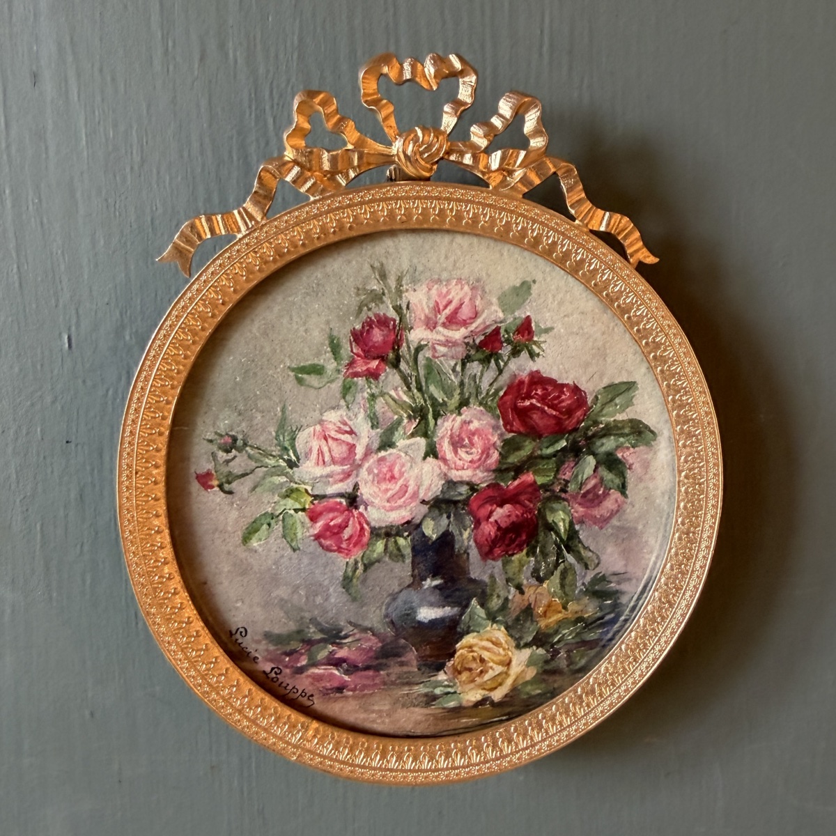 Bouquet Of Roses, Miniature By Lucie Louppe