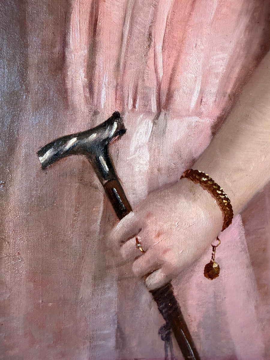 Portrait Of A Little Girl In A Pink Dress-photo-1
