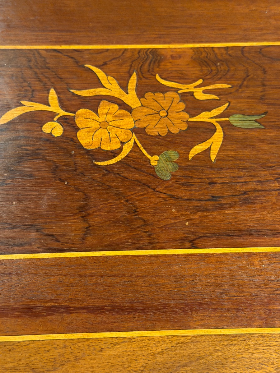 19th-century Marquetry Panel Depicting A Bird-photo-5