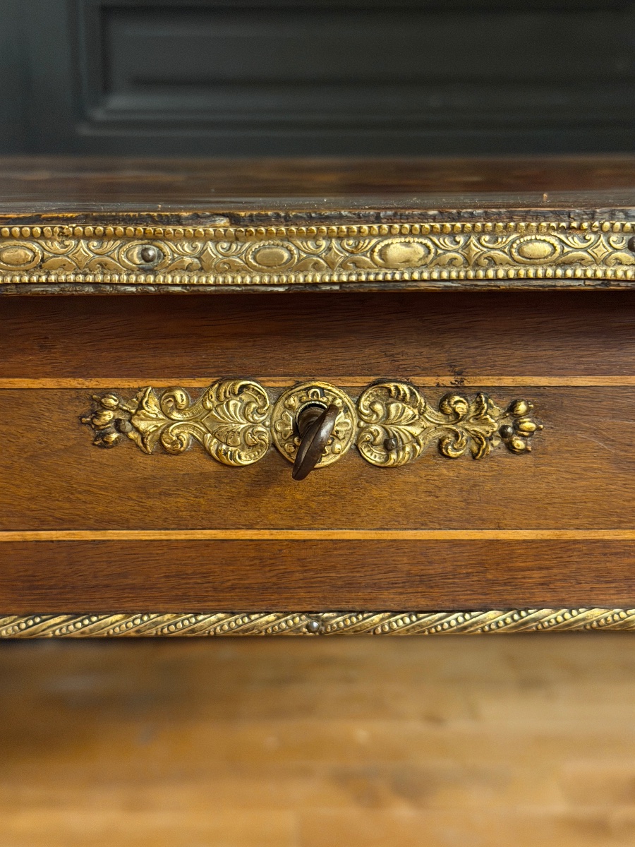 19th-century Marquetry Panel Depicting A Bird-photo-6