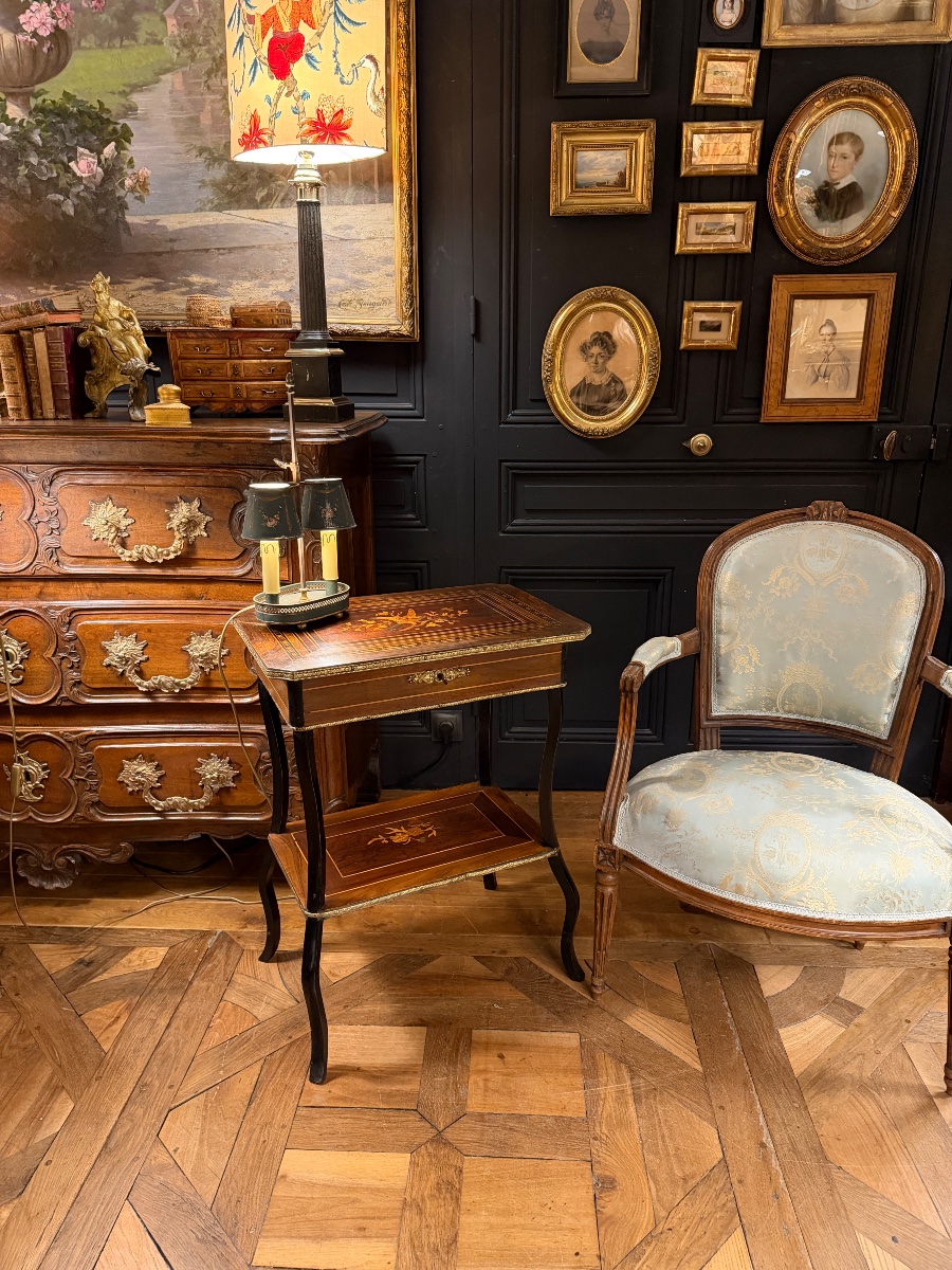 19th-century Marquetry Panel Depicting A Bird-photo-8