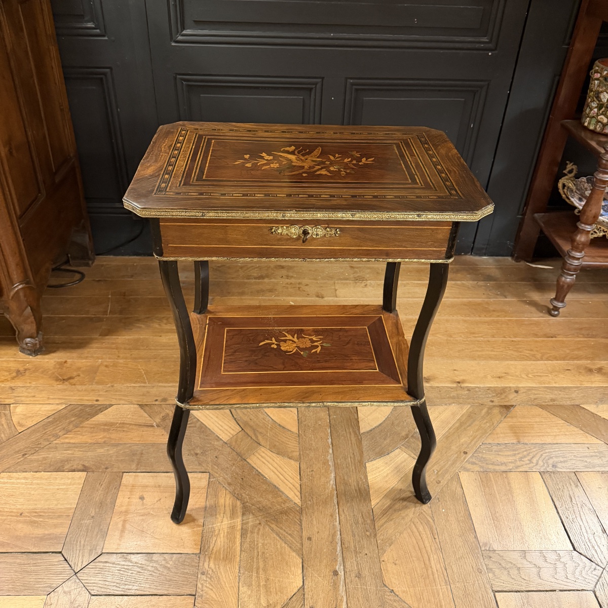 19th-century Marquetry Panel Depicting A Bird