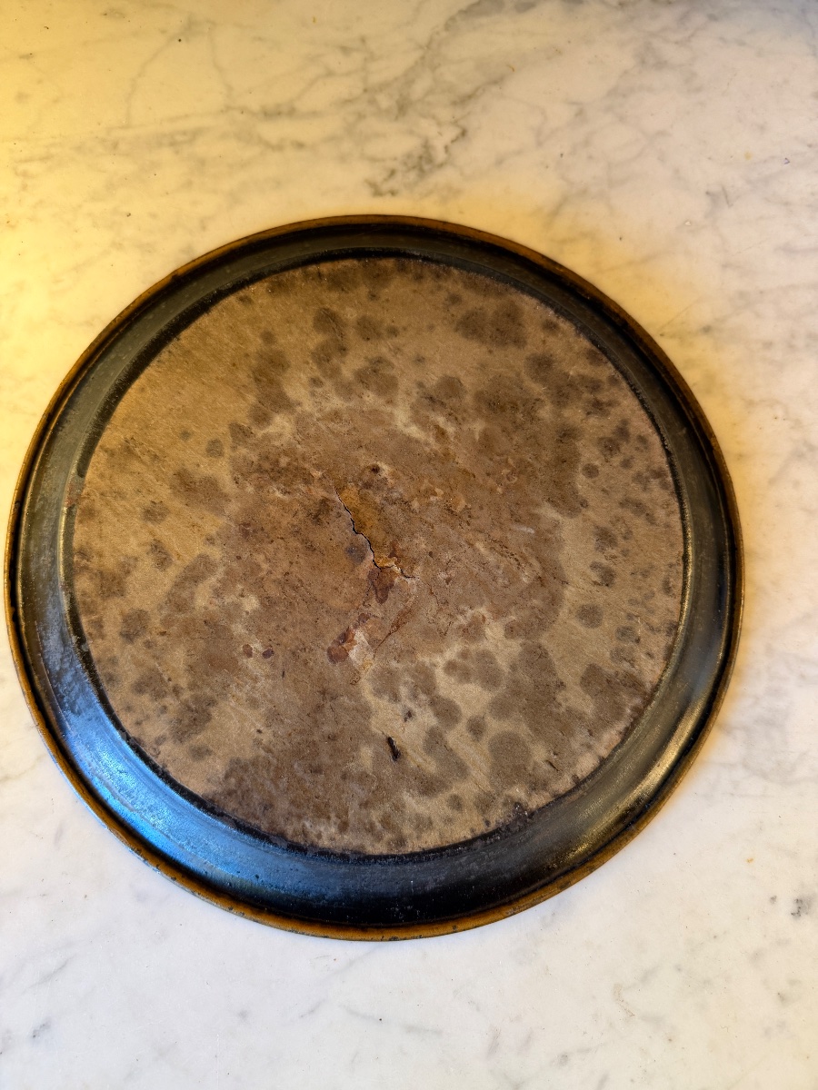 Small Painted Sheet Metal Tray, 25 Cm In Diameter-photo-6