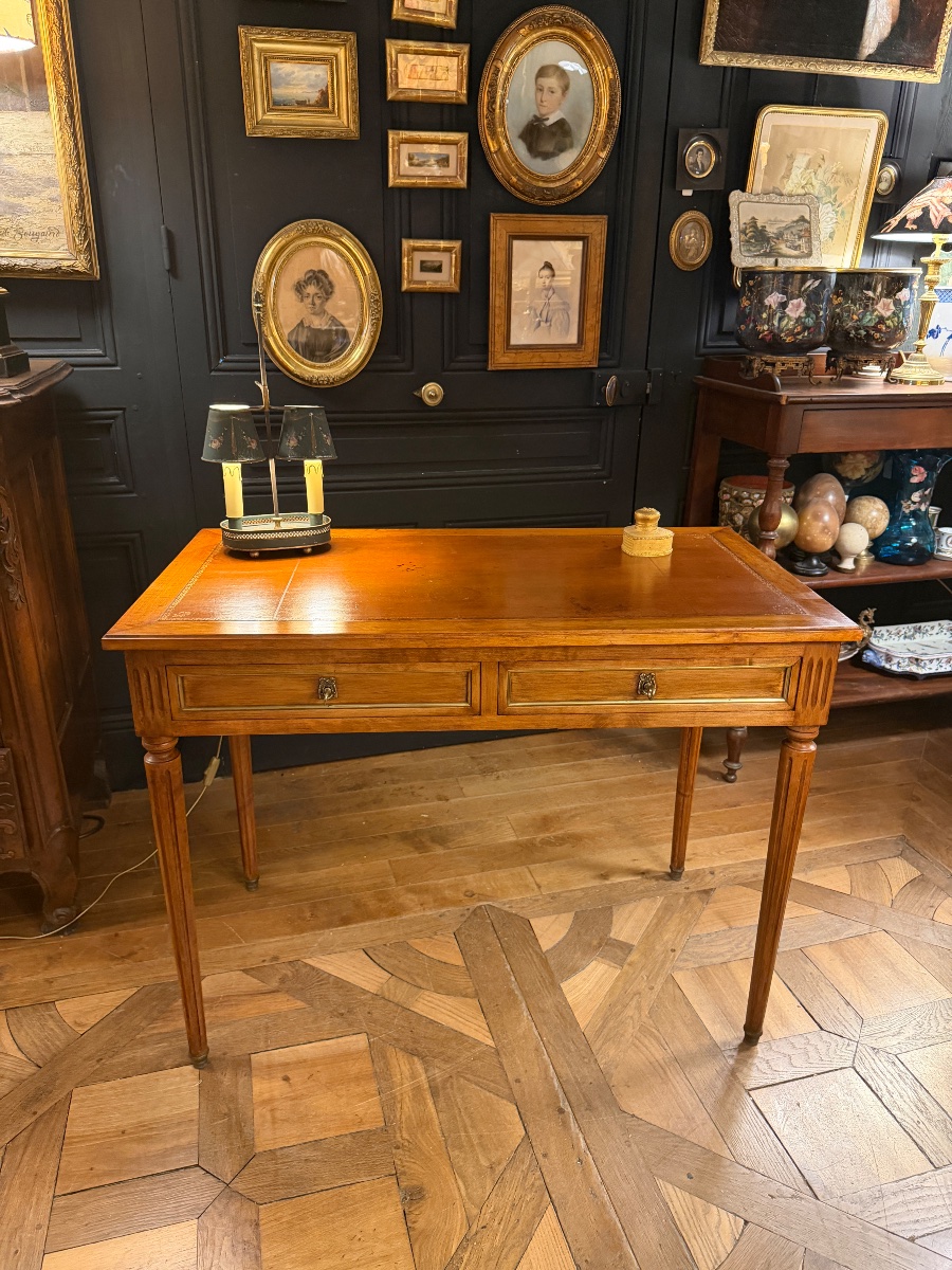 Bureau plat de style Louis XVI-photo-2