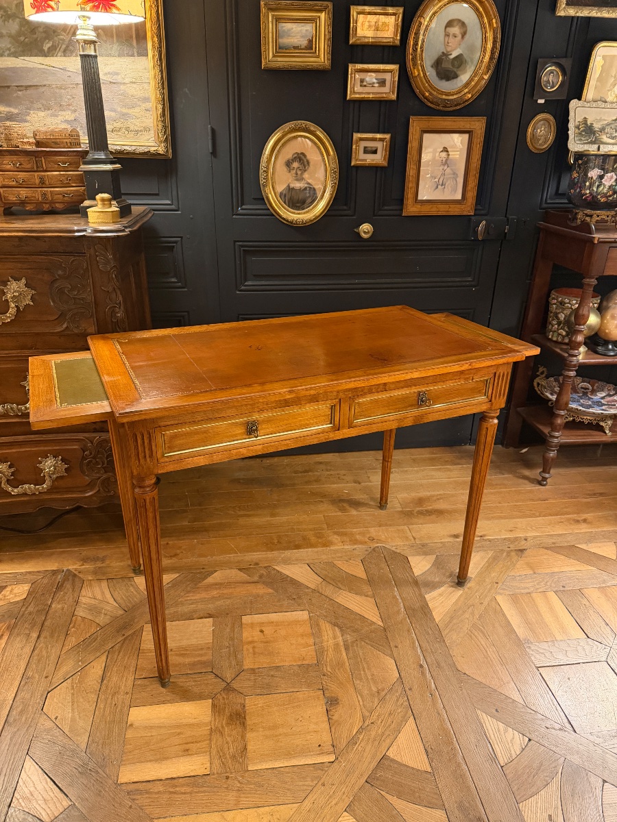 Bureau plat de style Louis XVI-photo-4