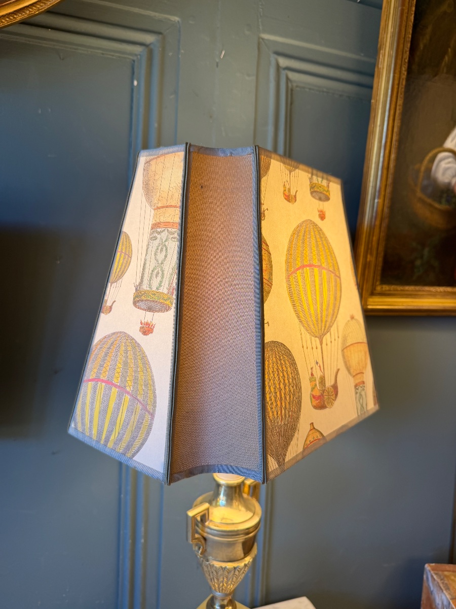 Bronze Bowl Lamp, Height 58.5 Cm-photo-6