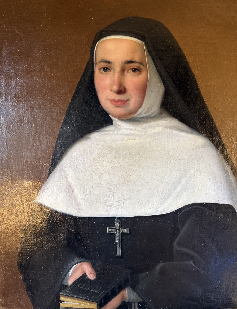 Portrait d'une jeune religieuse XIXème-photo-2