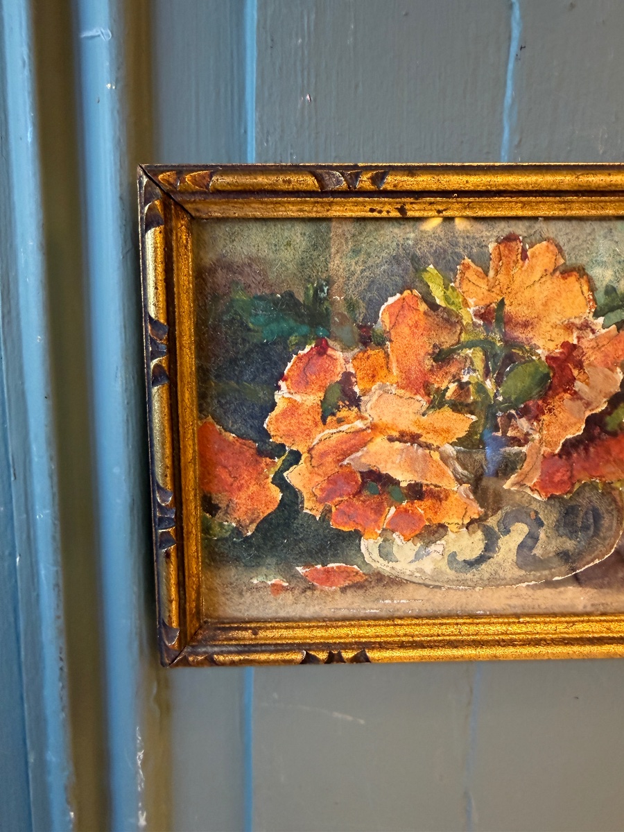 Small Painting Of Flowers, Watercolor-photo-2