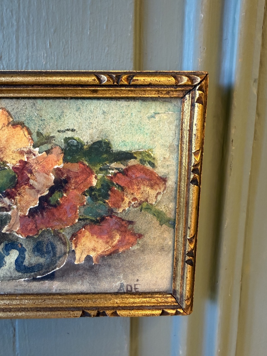 Small Painting Of Flowers, Watercolor-photo-3