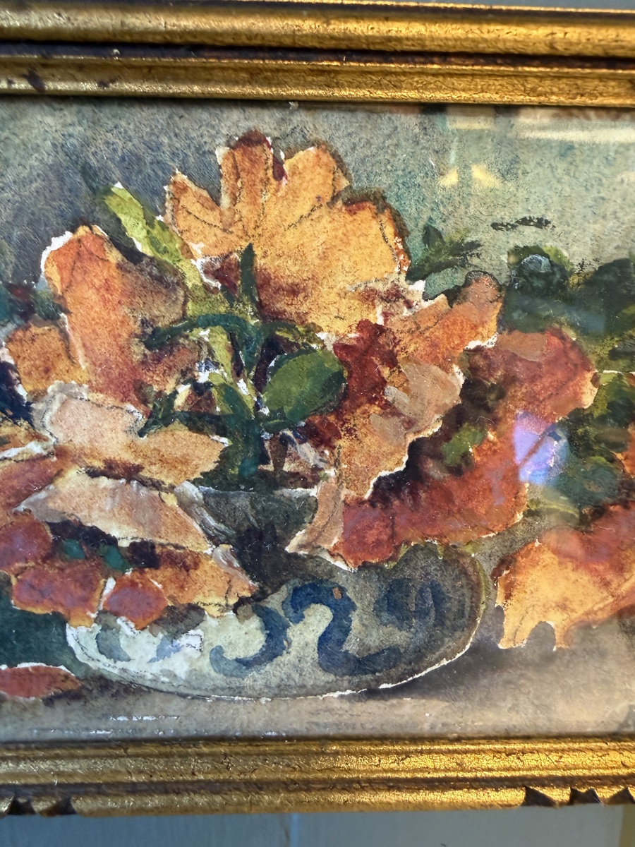Small Painting Of Flowers, Watercolor-photo-4