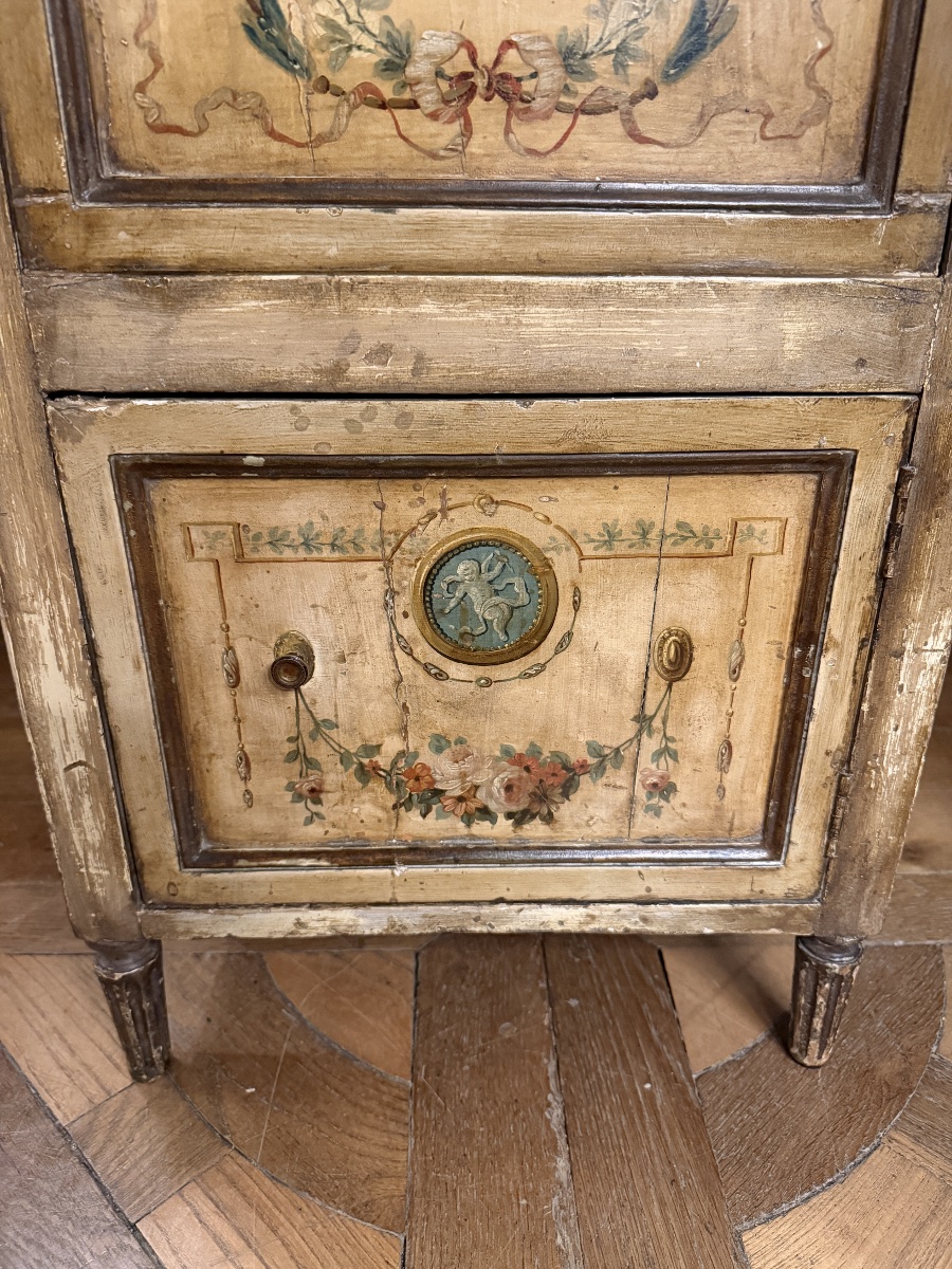 Small Painted Wooden Secretary Desk In The Louis XVI Style-photo-5